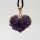 Amethyst Druse Anhänger Herz klein vergoldet 0,3 µm