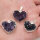 Amethyst Druse Anhänger Herz klein versilbert 0,3 µm