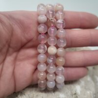 Blumenachat Armband rund 8mm