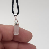 Selenit Anhänger mini silber plated 0,3 µm