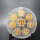 Selenit Untersetzer - Buddha gold 10cm