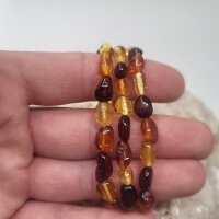 Bernstein Kinderarmband C dunkel große Perlen...