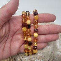 Bernstein Armband 7-8mm hell mehrfarbig