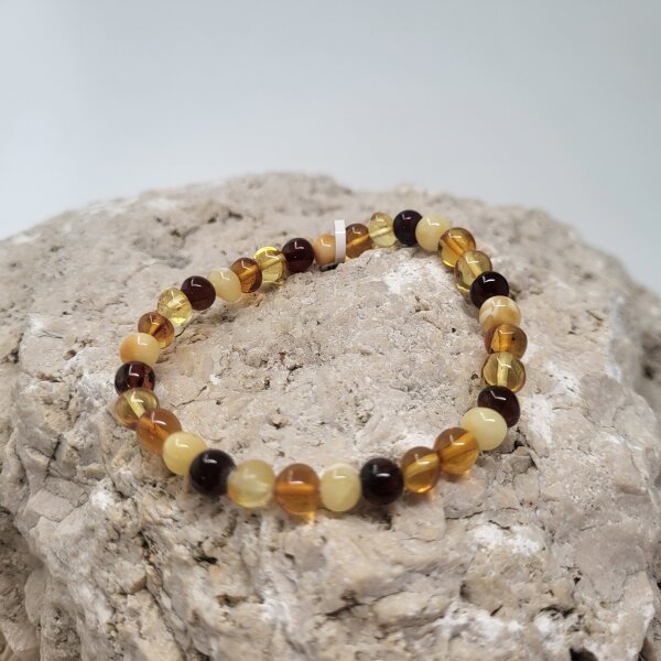 Bernstein Armband 5-6mm hell mehrfarbig