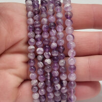 Amethyst Dog Teeth AB Armband rund 4mm