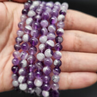 Amethyst Dog Teeth AB Armband rund 6mm