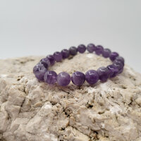Amethyst Dog Teeth AB Armband rund 8mm