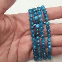 Apatit blau Armband rund