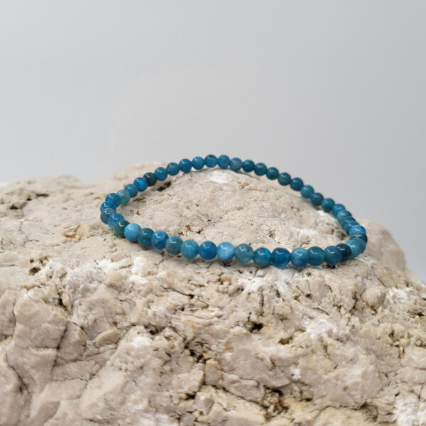 Apatit blau Armband rund 4mm