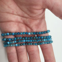 Apatit blau Armband rund 4mm