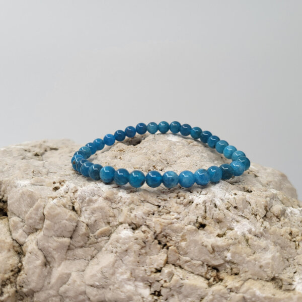 Apatit blau Armband rund 6mm