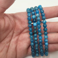 Apatit blau Armband rund 6mm