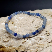 Aventurin blau Armband rund 4mm