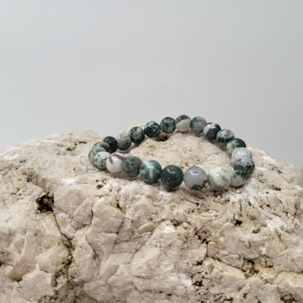 Baumachat Armband rund 8mm