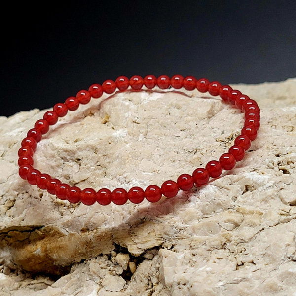 Carneol Armband rund 4mm