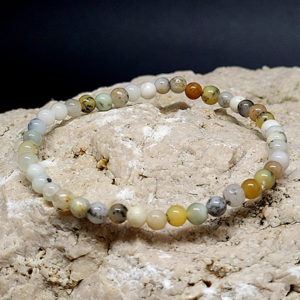 Dendriten-Opal Armband rund 4mm