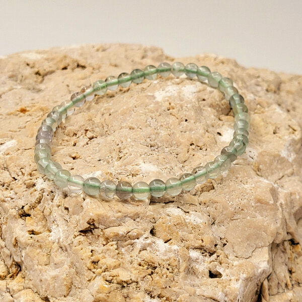 Fluorit grün Armband rund 4mm