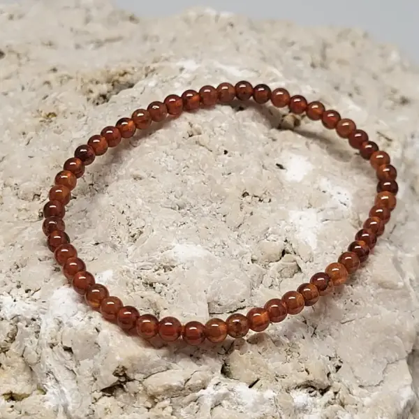 Granat orange Armband rund
