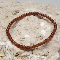 Granat orange Armband rund 4mm