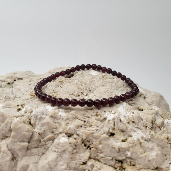 Granat Wine Armband rund 4mm