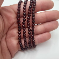 Granat Wine Armband rund 4mm