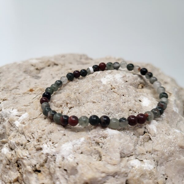 Heliotrop Afrika Armband rund 4mm