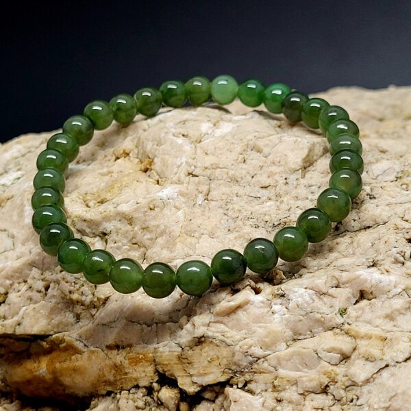Jade Kanada Armband rund 6mm