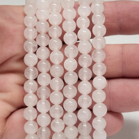 Jade weiß Armband rund 6mm