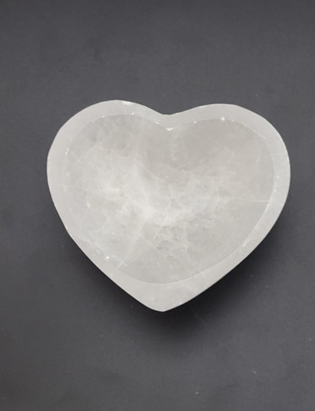 Selenit Herzschale 10cm