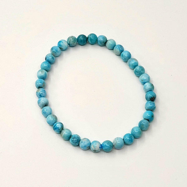 Larimar Armband rund (A-Qualität) 6mm