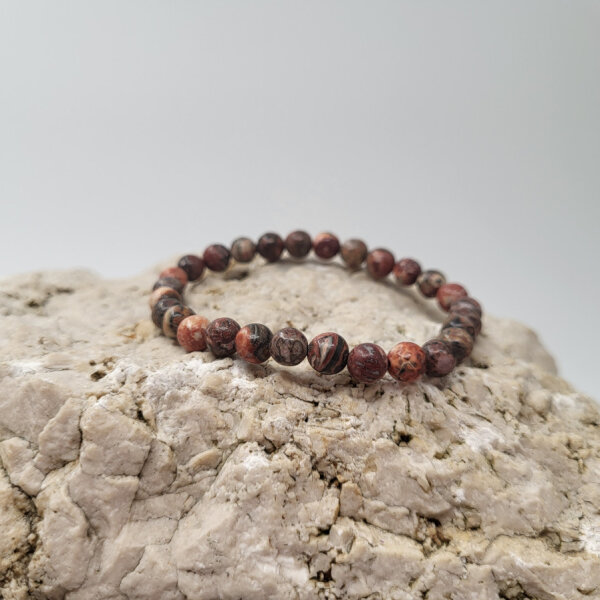 Leoparden Jaspis Armband rund 6mm