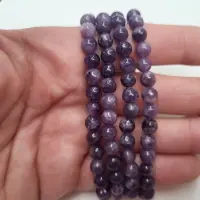 Lepidolith Schweiz dunkel Armband rund