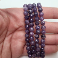 Lepidolith Schweiz dunkel Armband rund 6mm