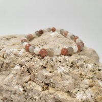 Mondstein Mix Armband rund 6mm