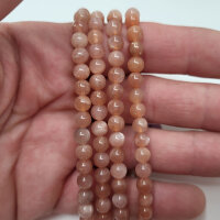 Mondstein orange Armband rund 6mm