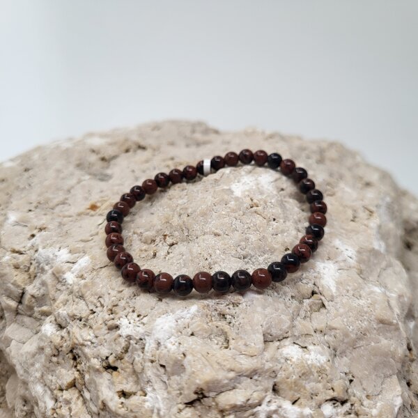 Obsidian Mahagoni Armband rund