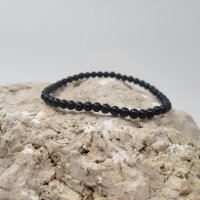 Onyx schwarz Armband rund 4mm