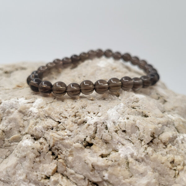 Rauchquarz Armband rund 6mm