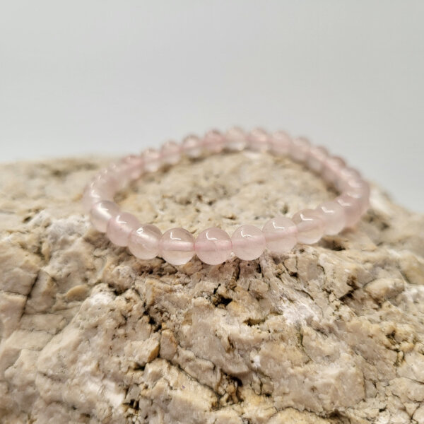 Rosenquarz Armband rund