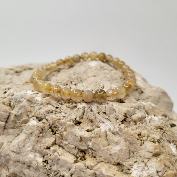 Rutilquarz gold AB+ Armband rund 6mm