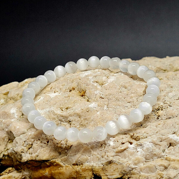 Selenit Armband rund 6mm
