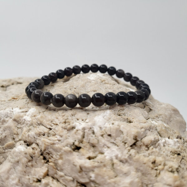 Silberobsidian Armband rund