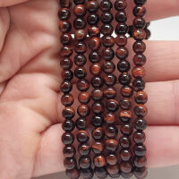 Tigerauge rot Armband rund 4mm