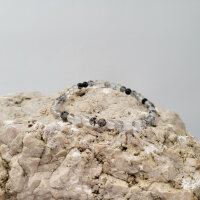 Turmalin in Quarz AB Armband rund 4mm