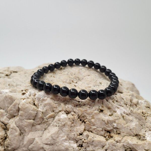 Turmalin schwarz Armband rund 6mm