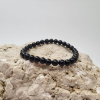 Turmalin schwarz Armband rund 6mm