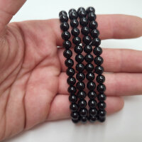 Turmalin schwarz Armband rund 6mm
