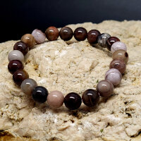 versteinertes Holz Armband rund 8mm