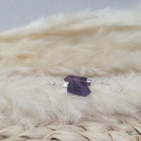 Amethyst Ohrringe Pendel silber plated