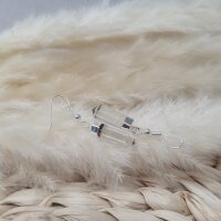 Bergkristall Ohrringe Pendel silber plated